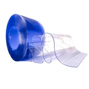 Blue Clear Smooth PVC Curtain 200mm x 3mm